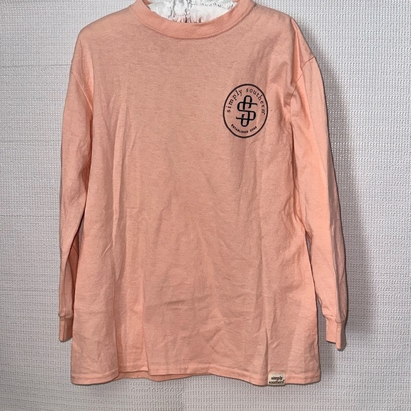 SIMPLY SOUTHERN Chin Up Buttercup Horses Long Sleeve Tshirt Youth Small - Picture 1 of 5